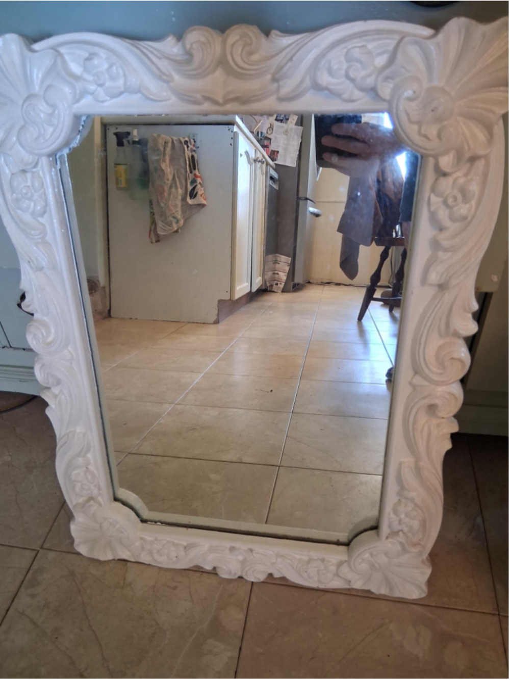 Wooden vintage hand carved Mirror 18 x 24 inches